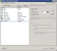 Hier wählt man die Festplatte aus und vergrößert diese um die gewünschte Größe. In unserem Beispiel von 20GB auf 25 GB. 